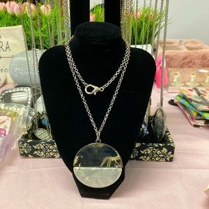 necklaces for women large chunky pendant silver new